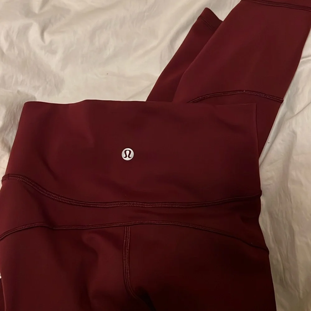 Burgundy Lululemon Leggings